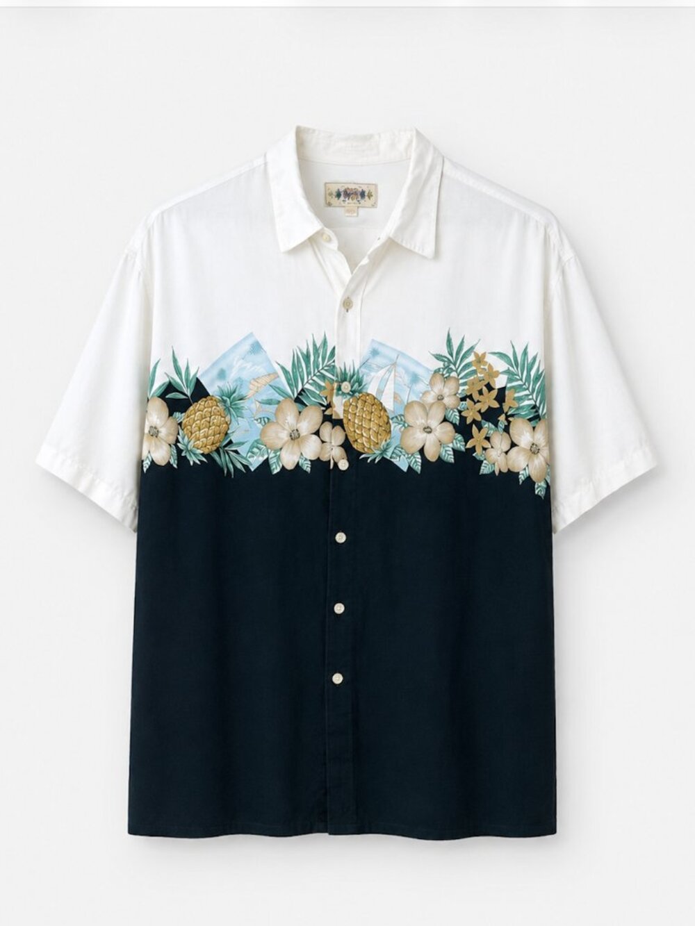 Vintage Early 2000's Campia Moda Hawaiian Dress Shirt